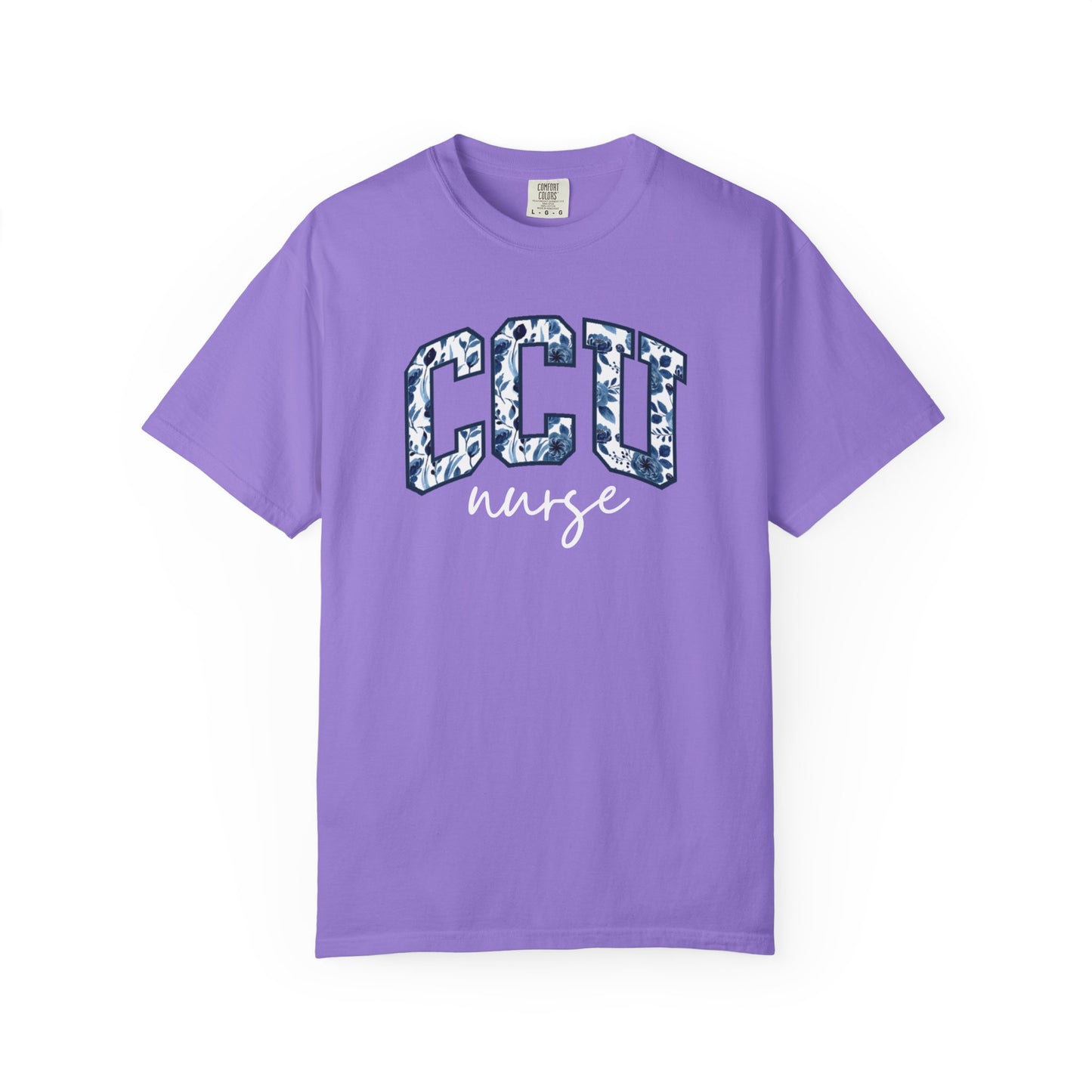 Floral CCU Nurse Shirt