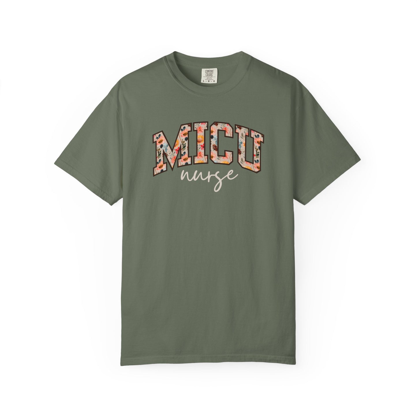 Floral MICU Nurse Shirt