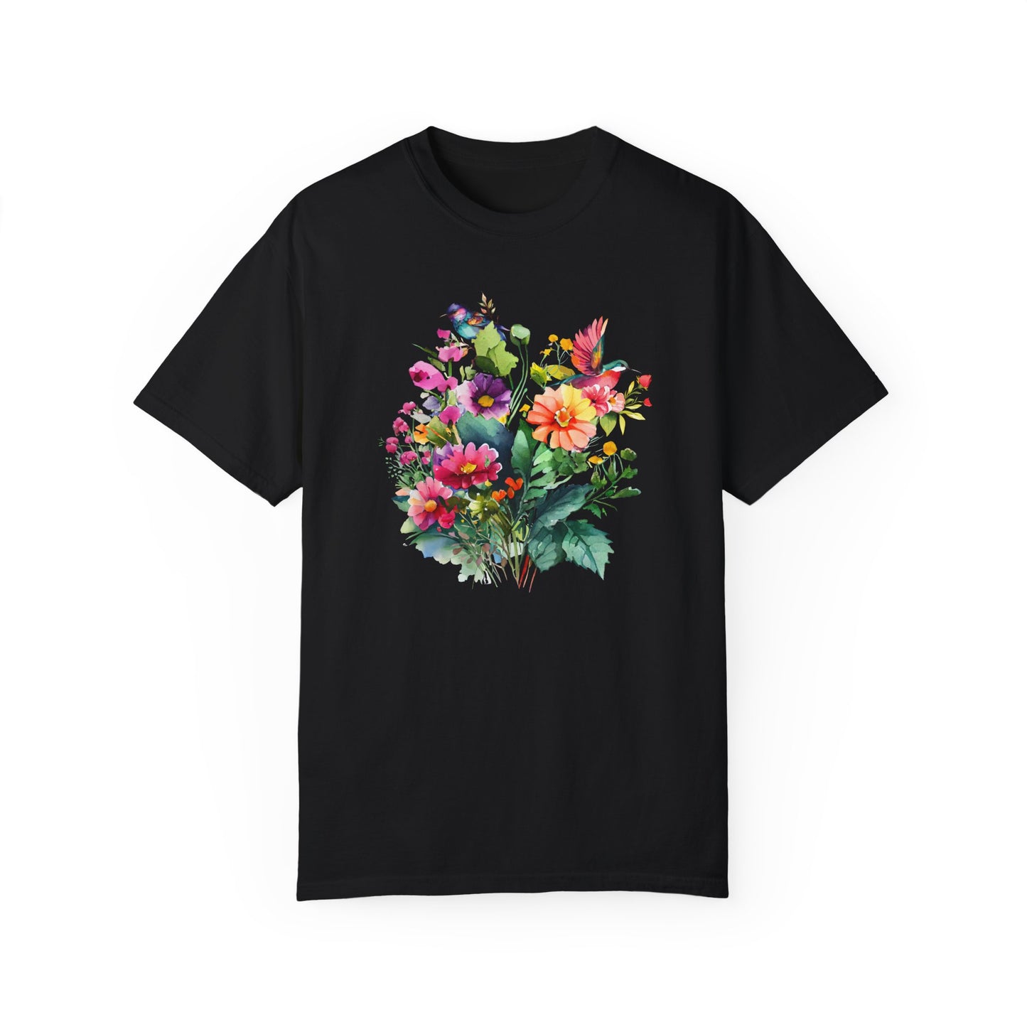 Floral Hummingbird Shirt
