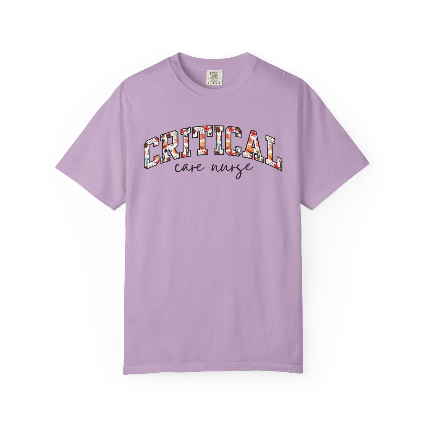 Floral Critical Care Nurse Shirt