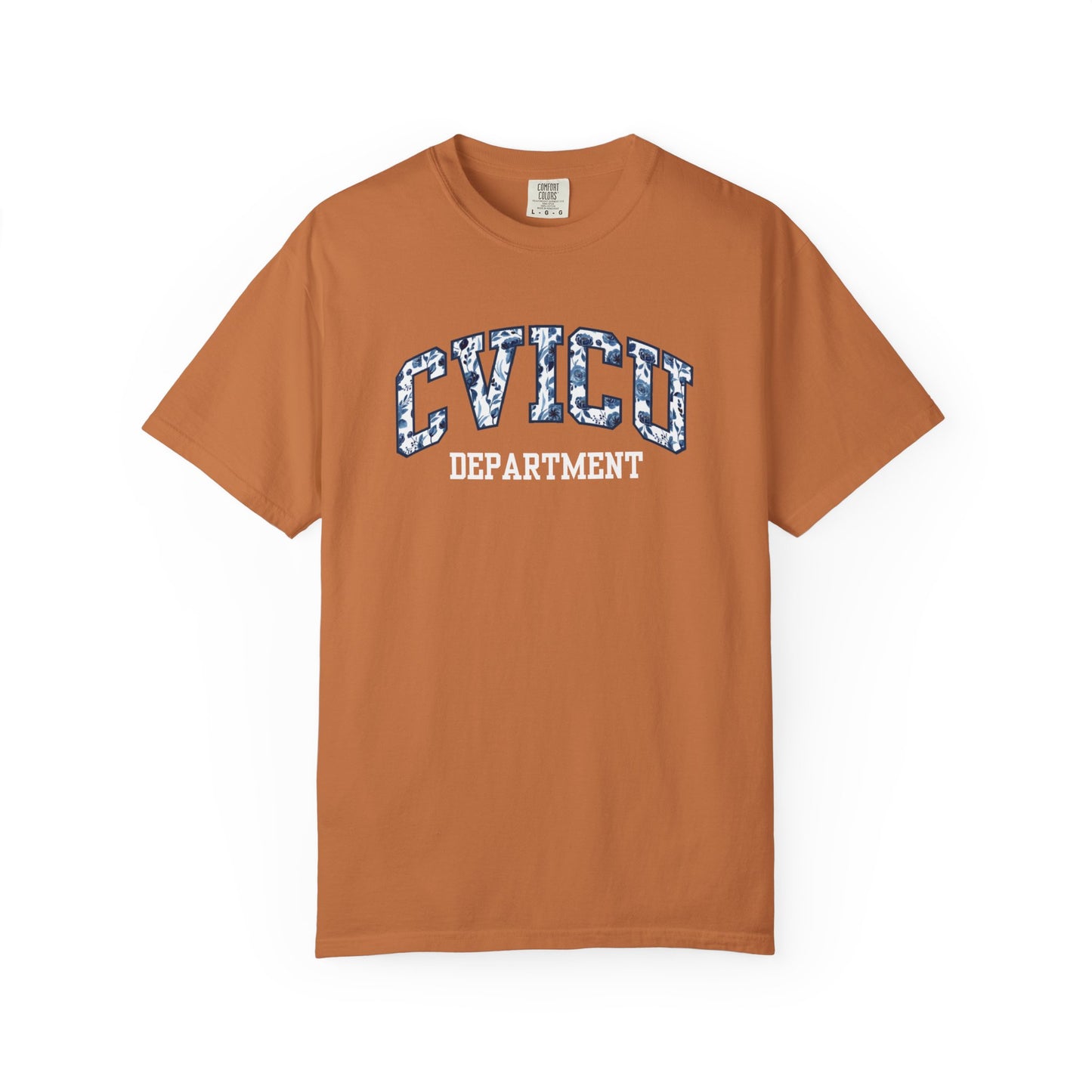 Floral CVICU Department Shirt
