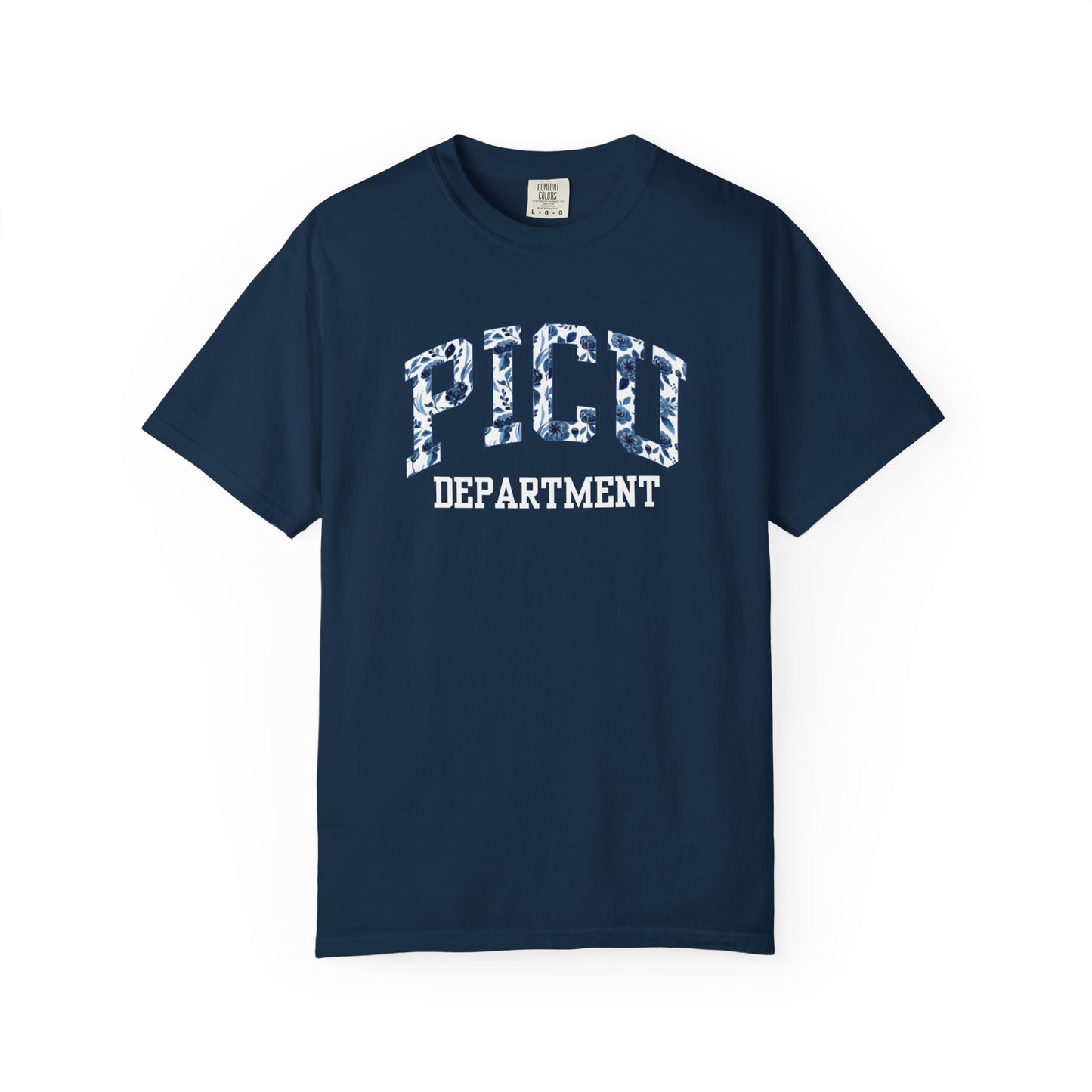 Floral PICU Department Shirt