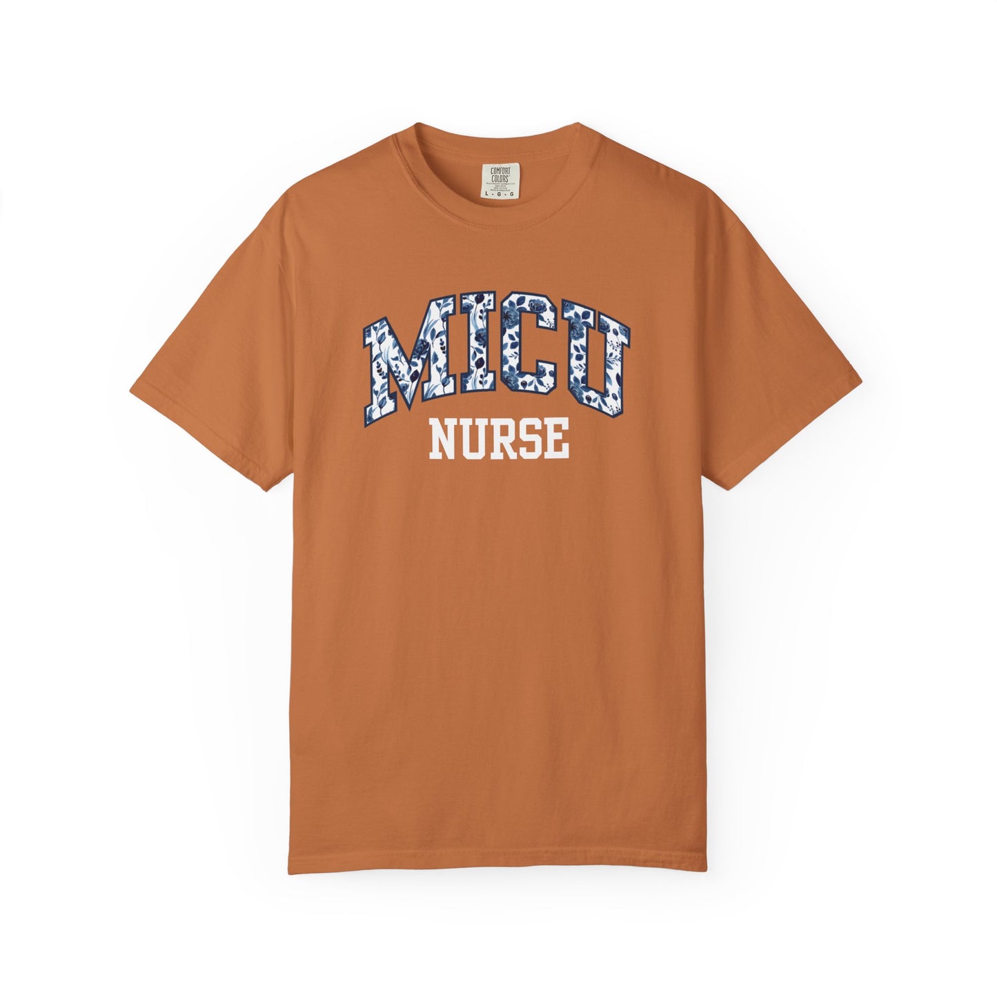 Floral MICU Nurse Shirt