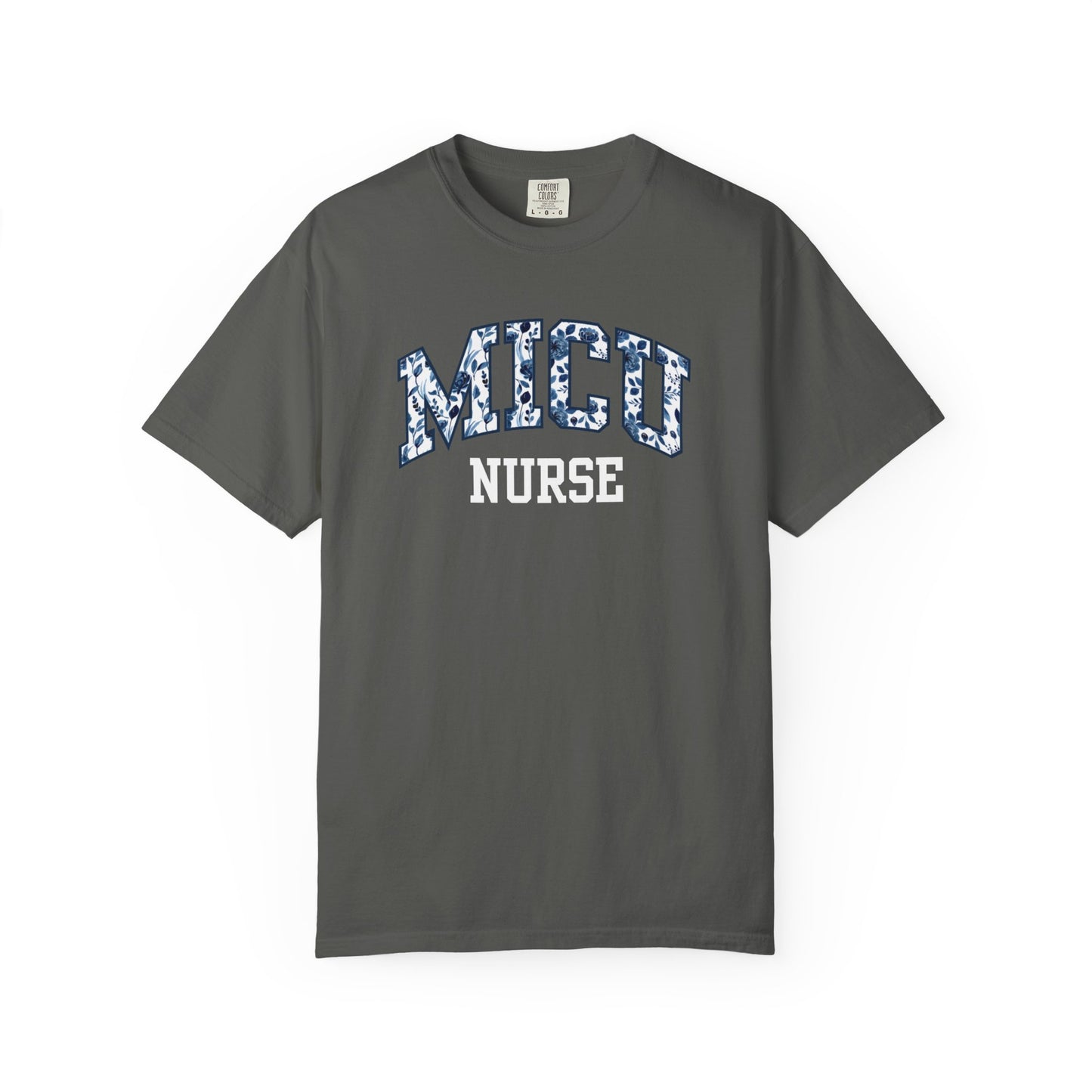 Floral MICU Nurse Shirt