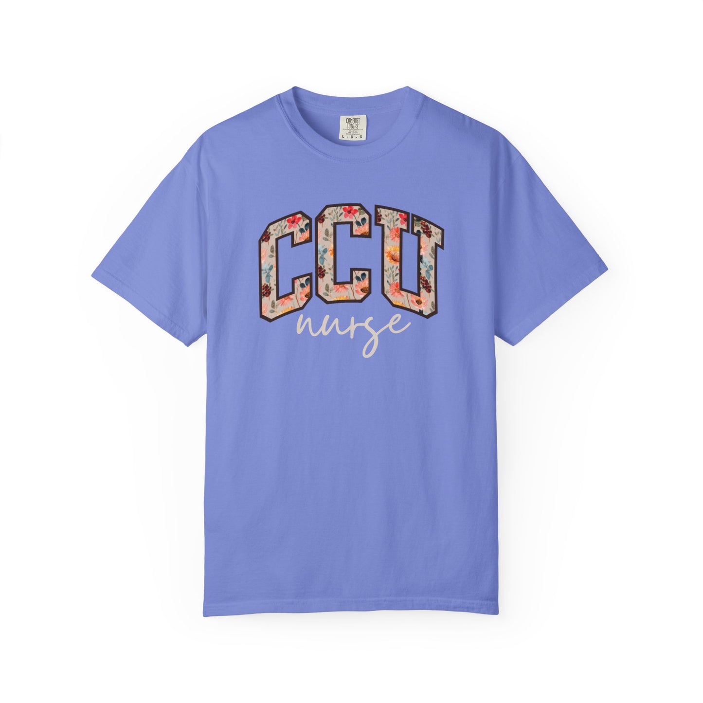 Floral CCU Nurse Shirt