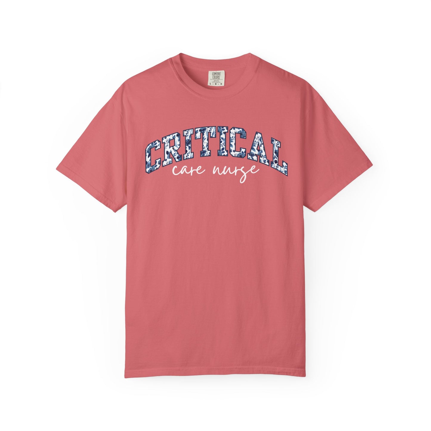 Floral Critical Care Nurse Shirt