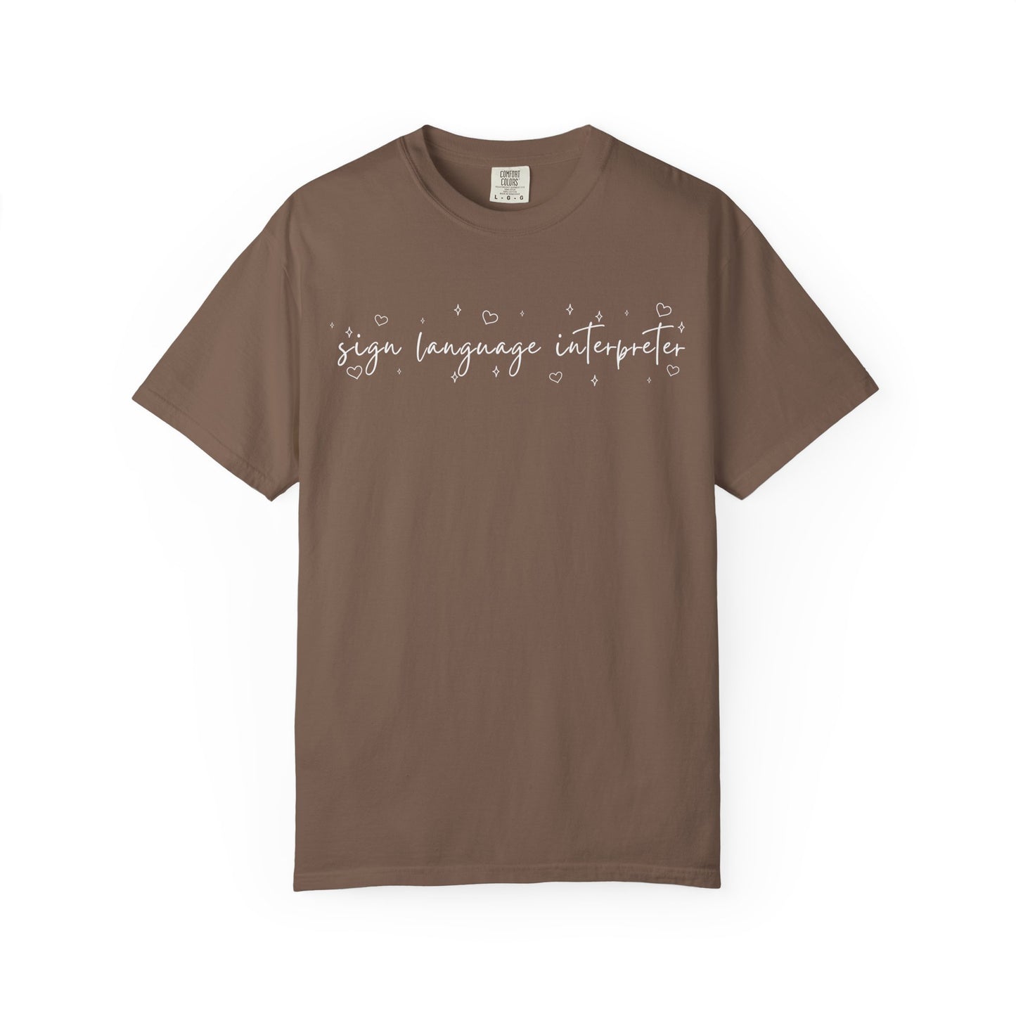 Sign Language Interpreter Heart Sparkle Shirt