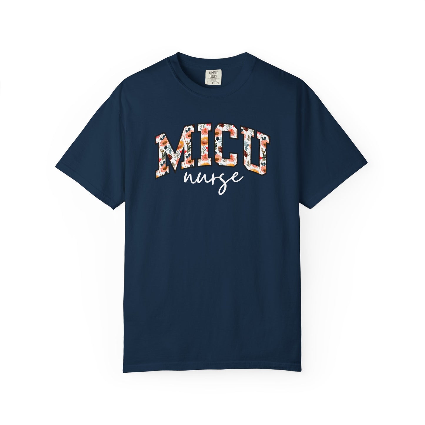 Floral MICU Nurse Shirt