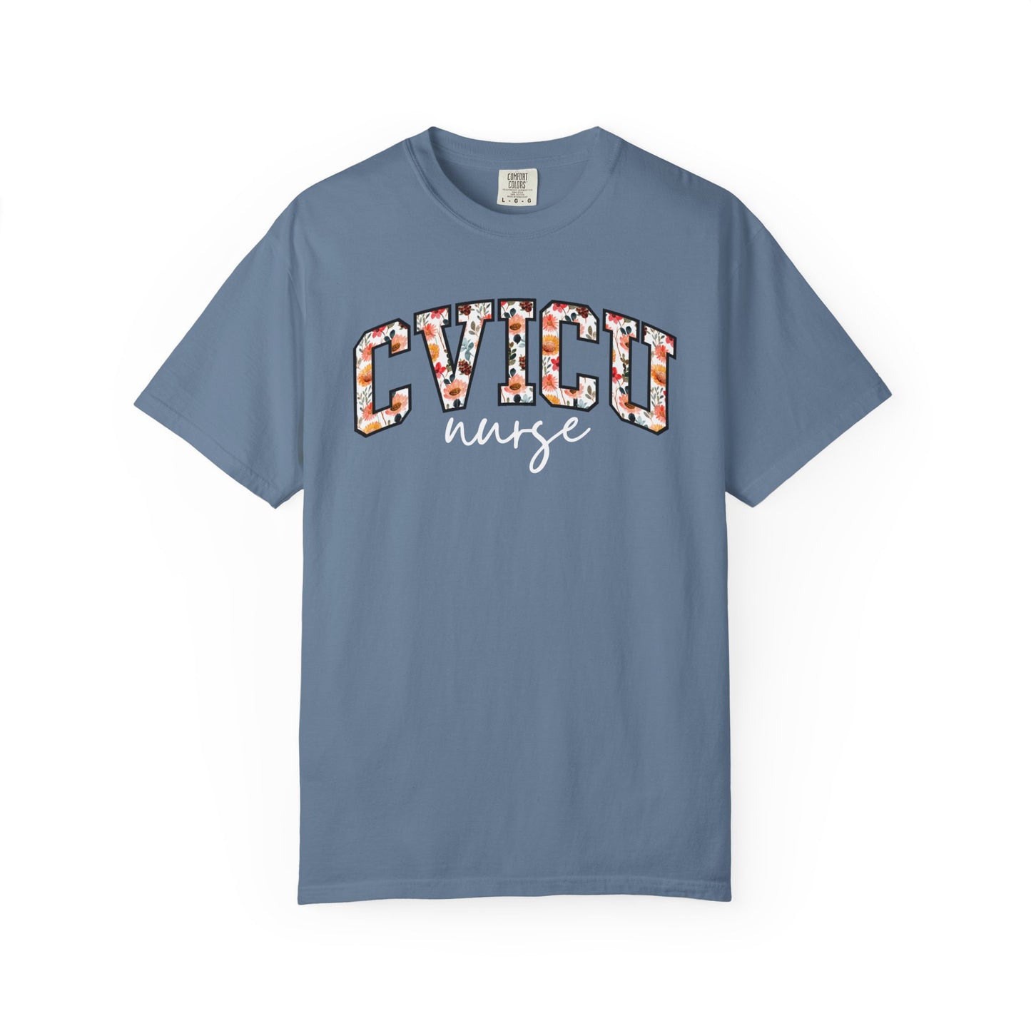 Floral CVICU Nurse Shirt