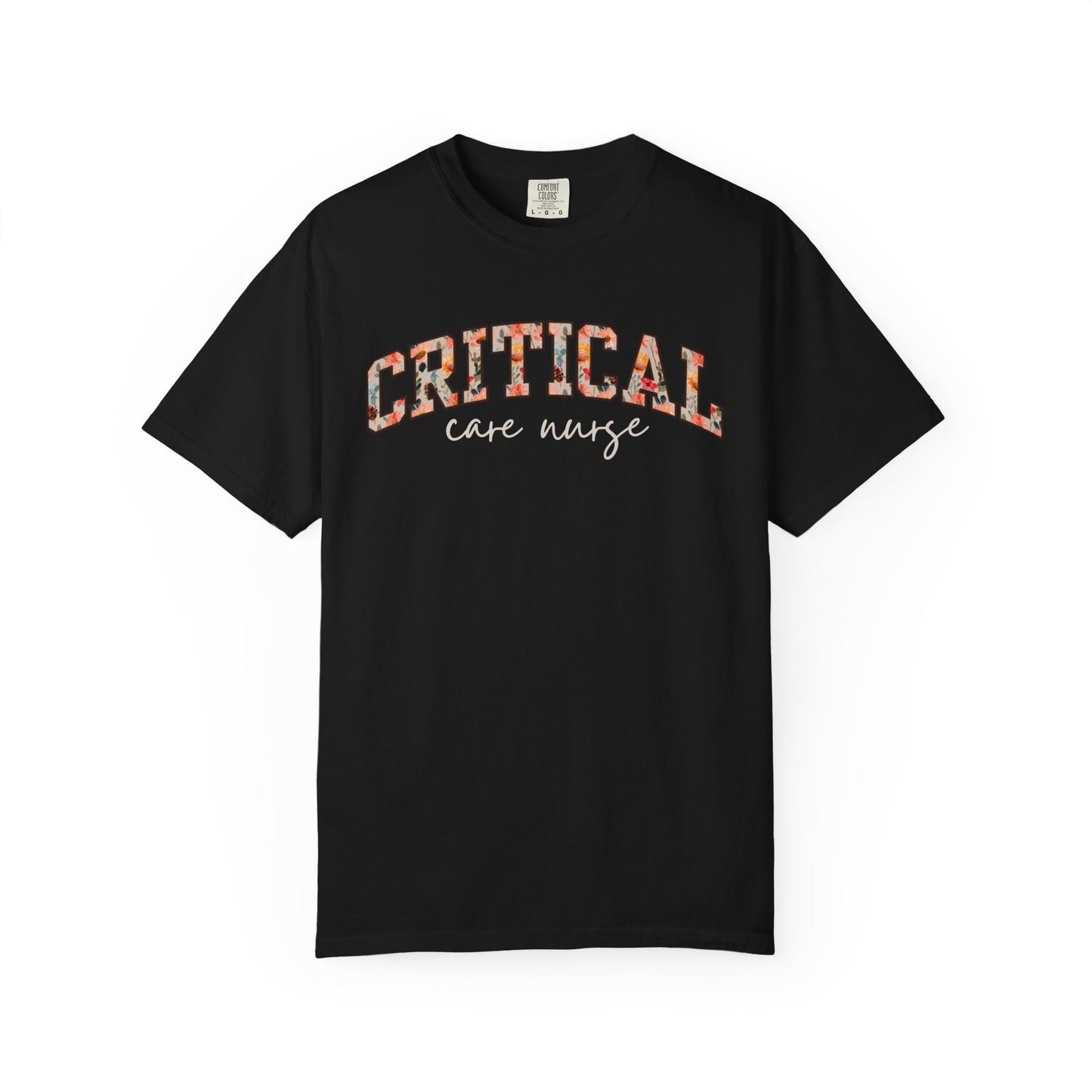 Floral Critical Care Nurse Shirt