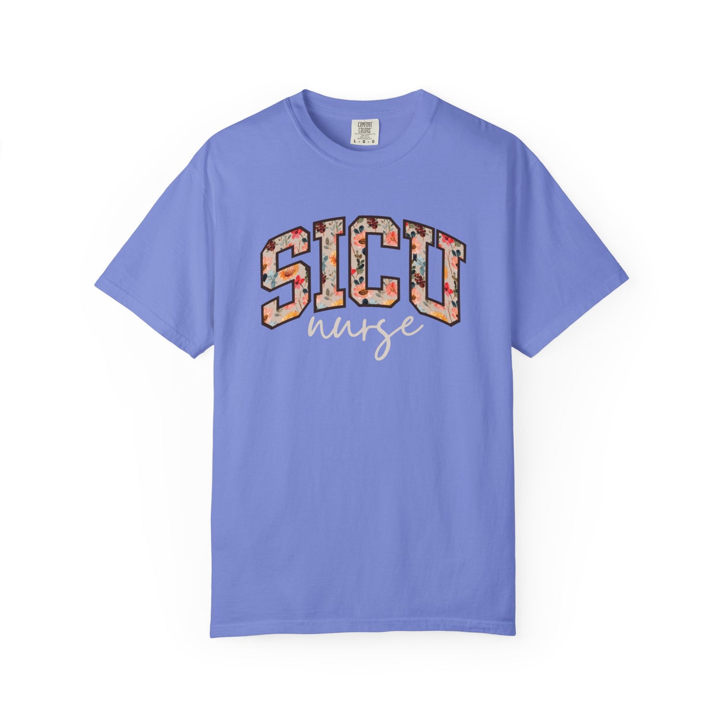 Floral SICU Nurse Shirt