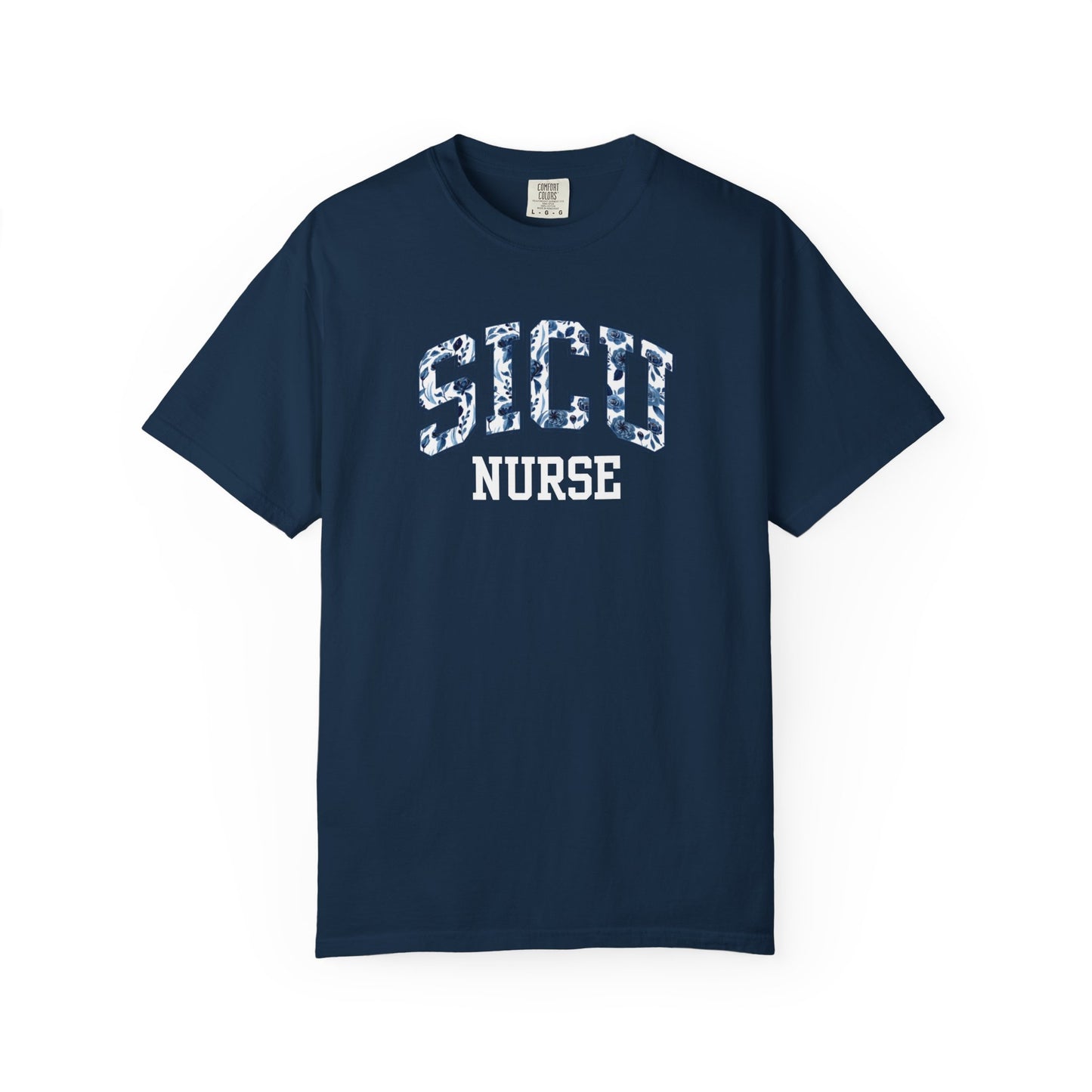 Floral SICU Nurse Shirt