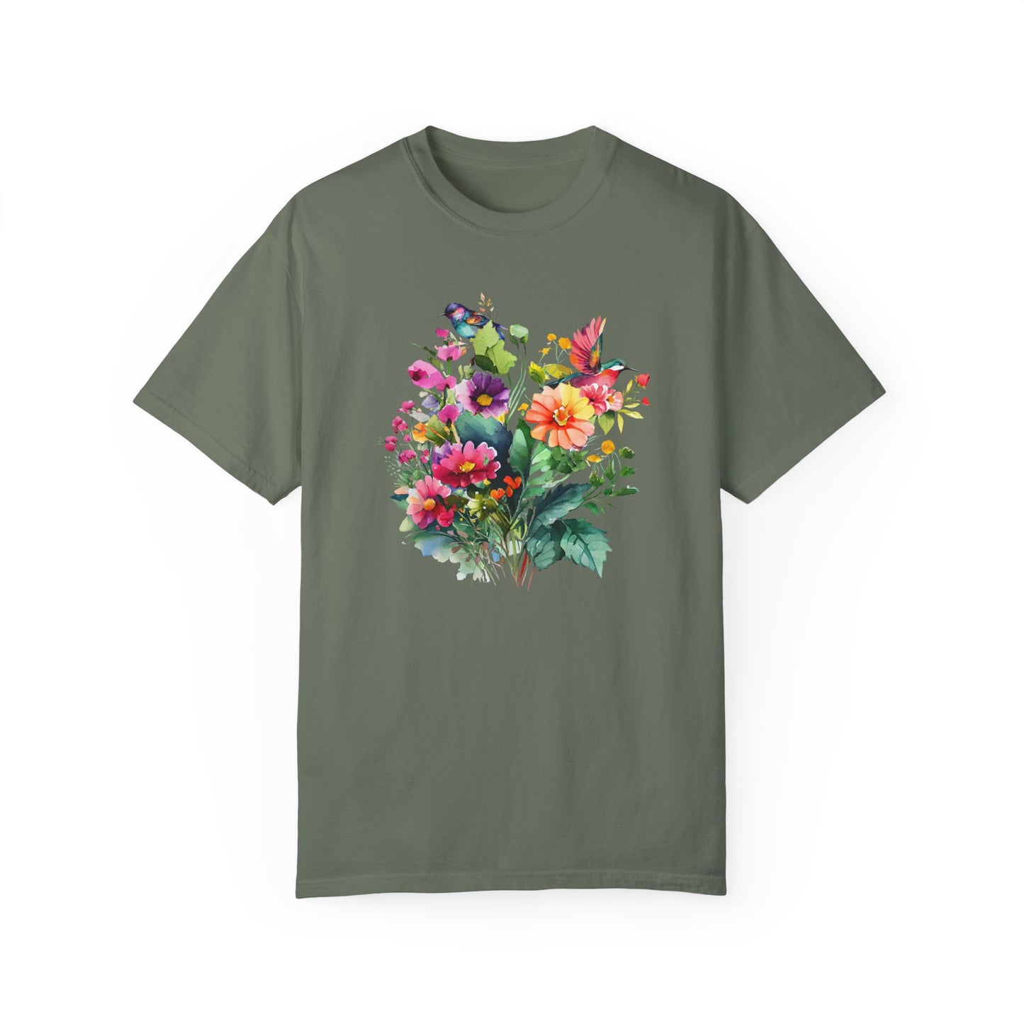 Floral Hummingbird Shirt