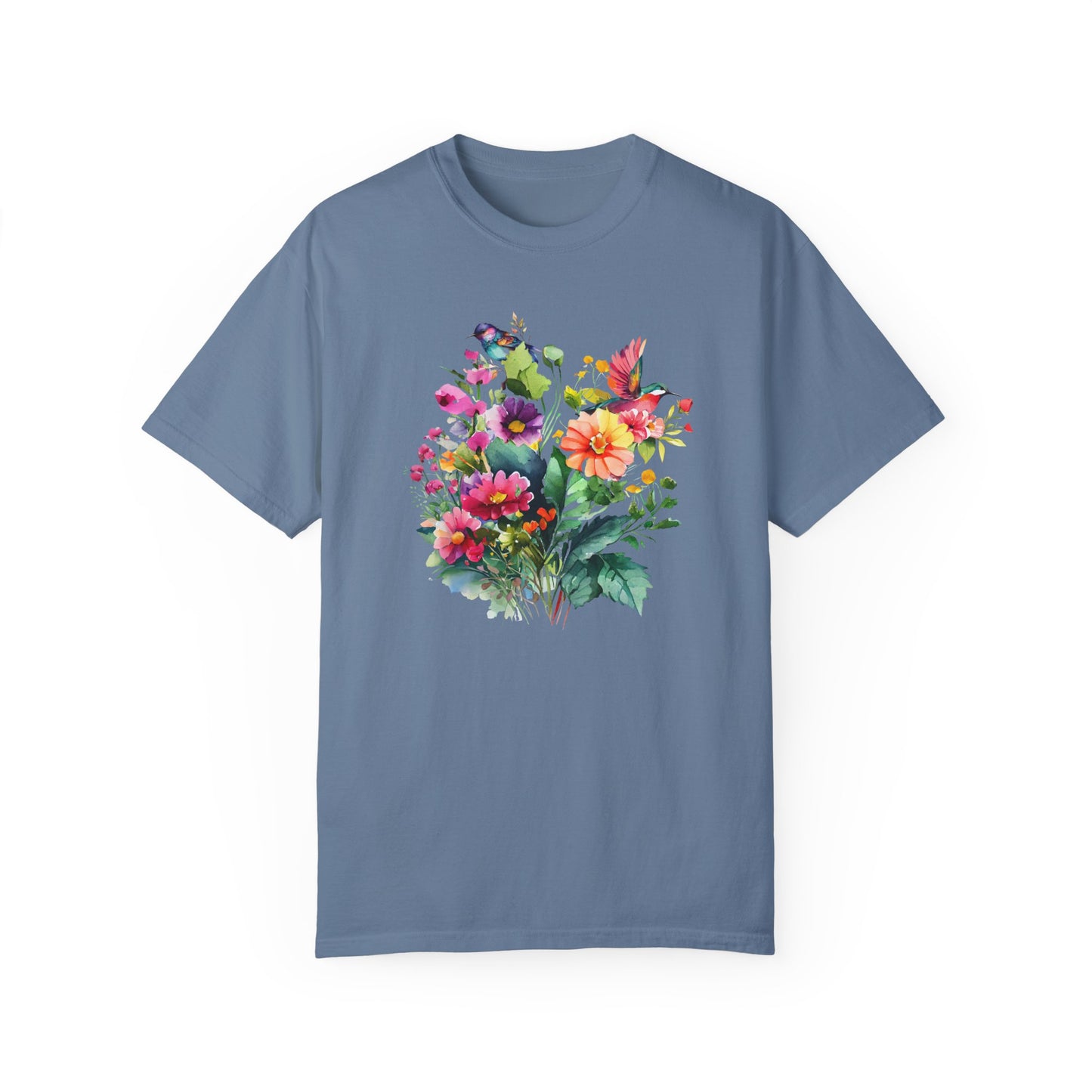 Floral Hummingbird Shirt