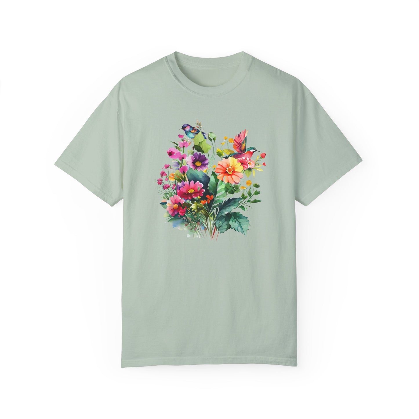 Floral Hummingbird Shirt