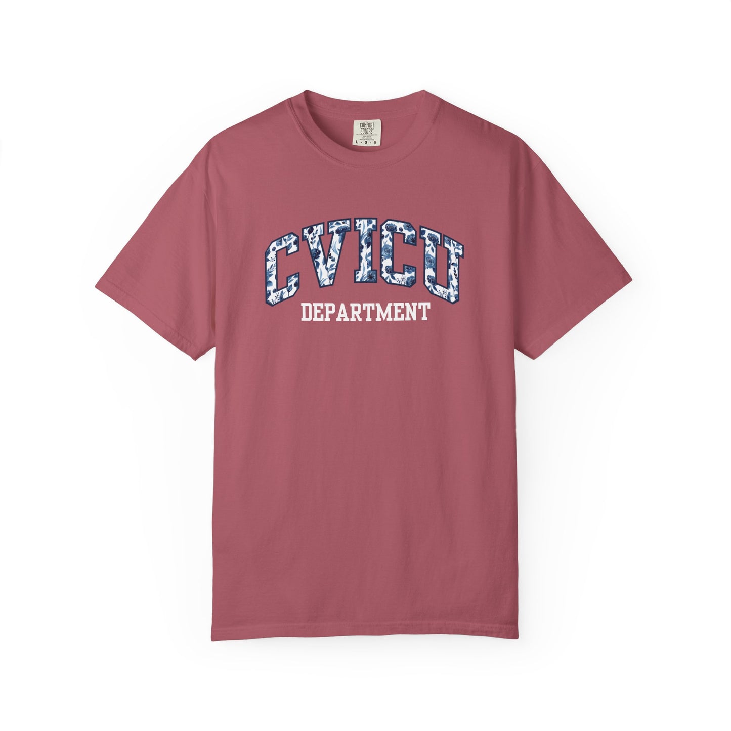 Floral CVICU Department Shirt