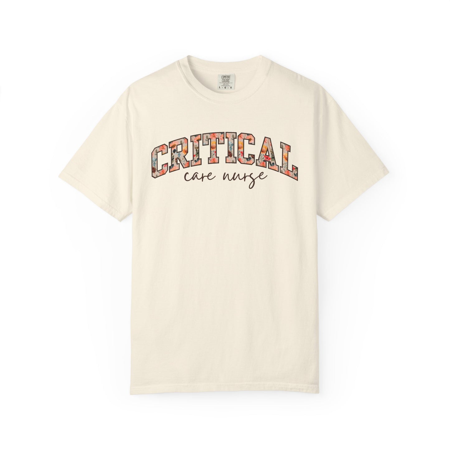 Floral Critical Care Nurse Shirt