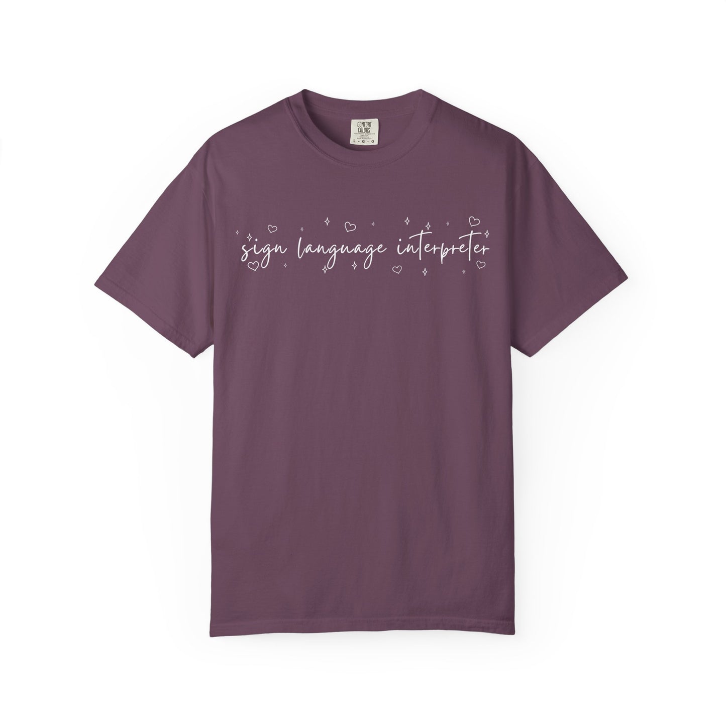 Sign Language Interpreter Heart Sparkle Shirt