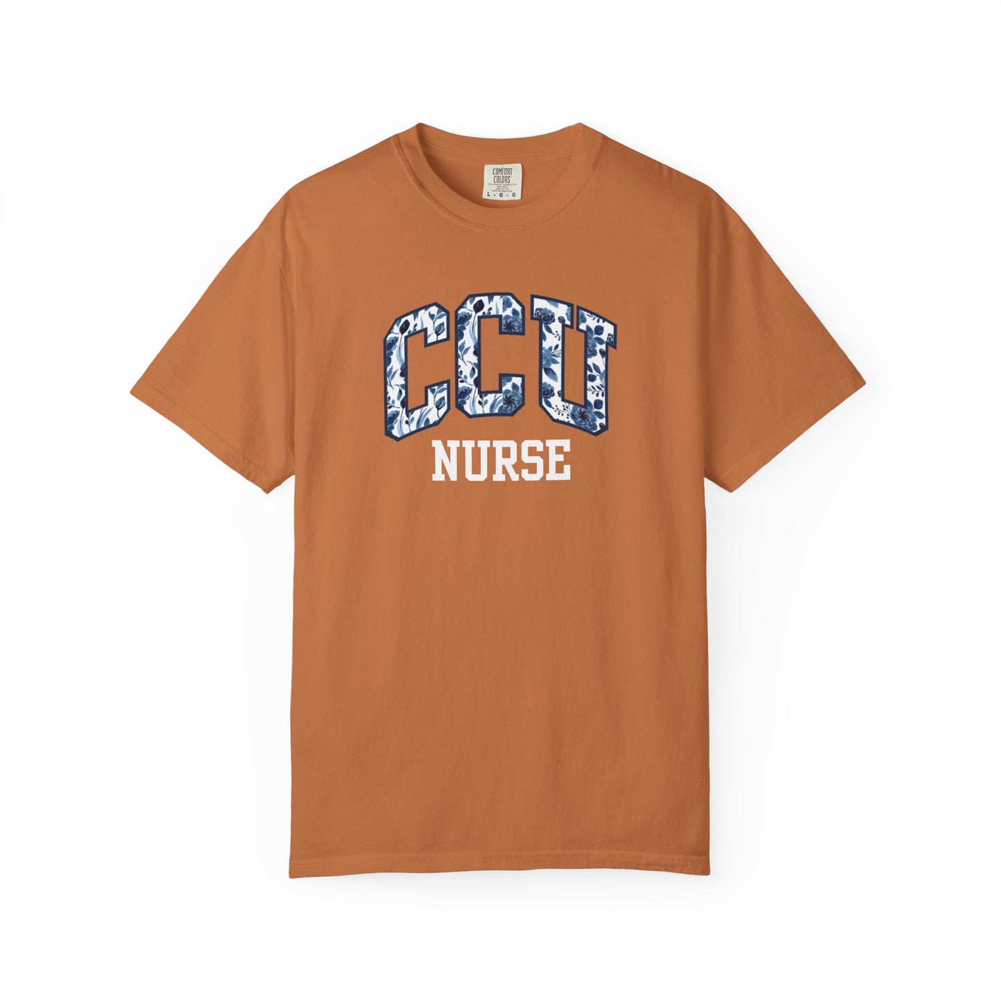 Floral CCU Nurse Shirt