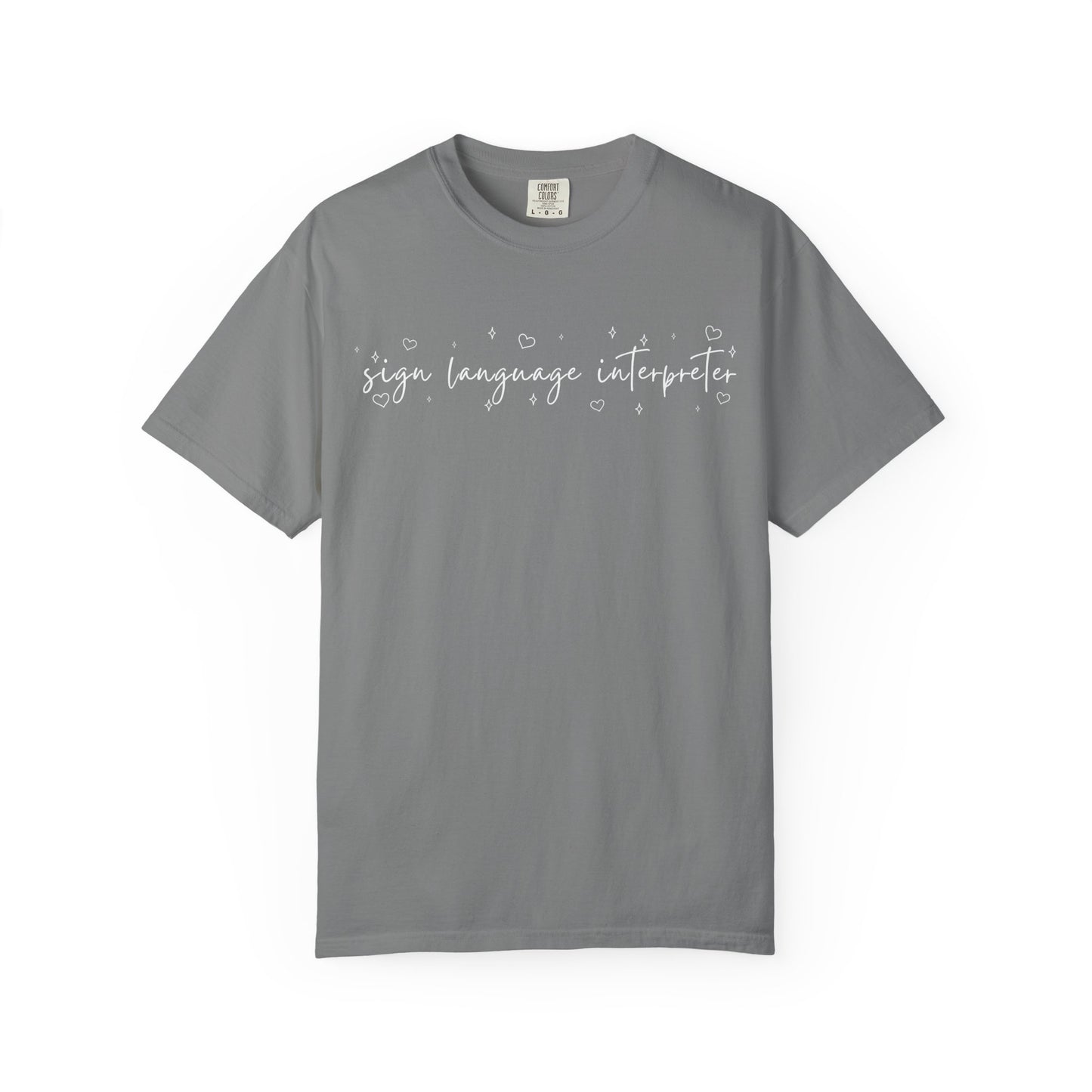 Sign Language Interpreter Heart Sparkle Shirt