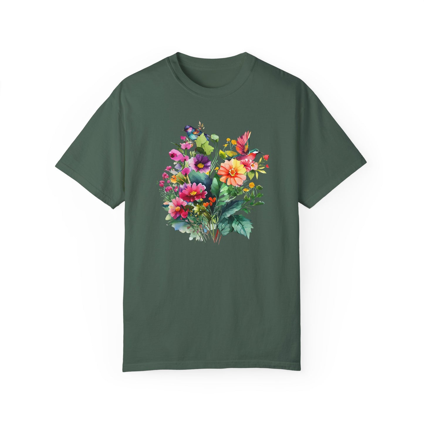 Floral Hummingbird Shirt