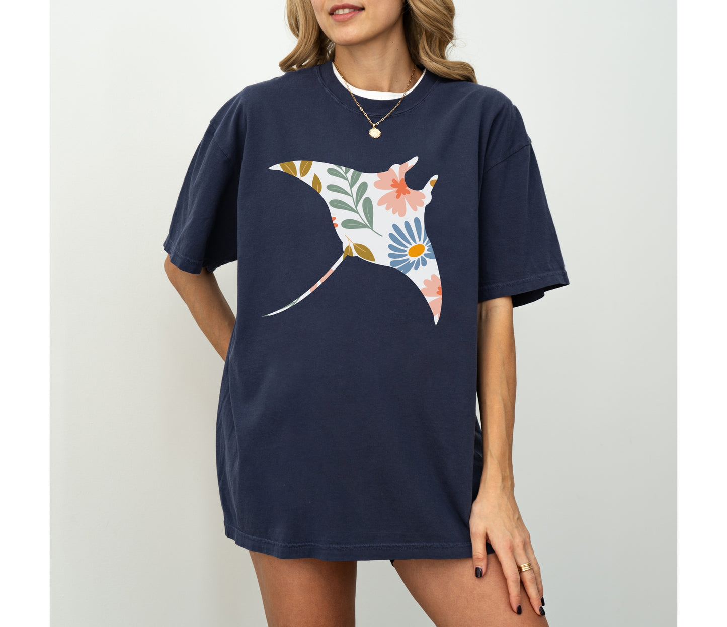 Floral Manta Ray Shirt