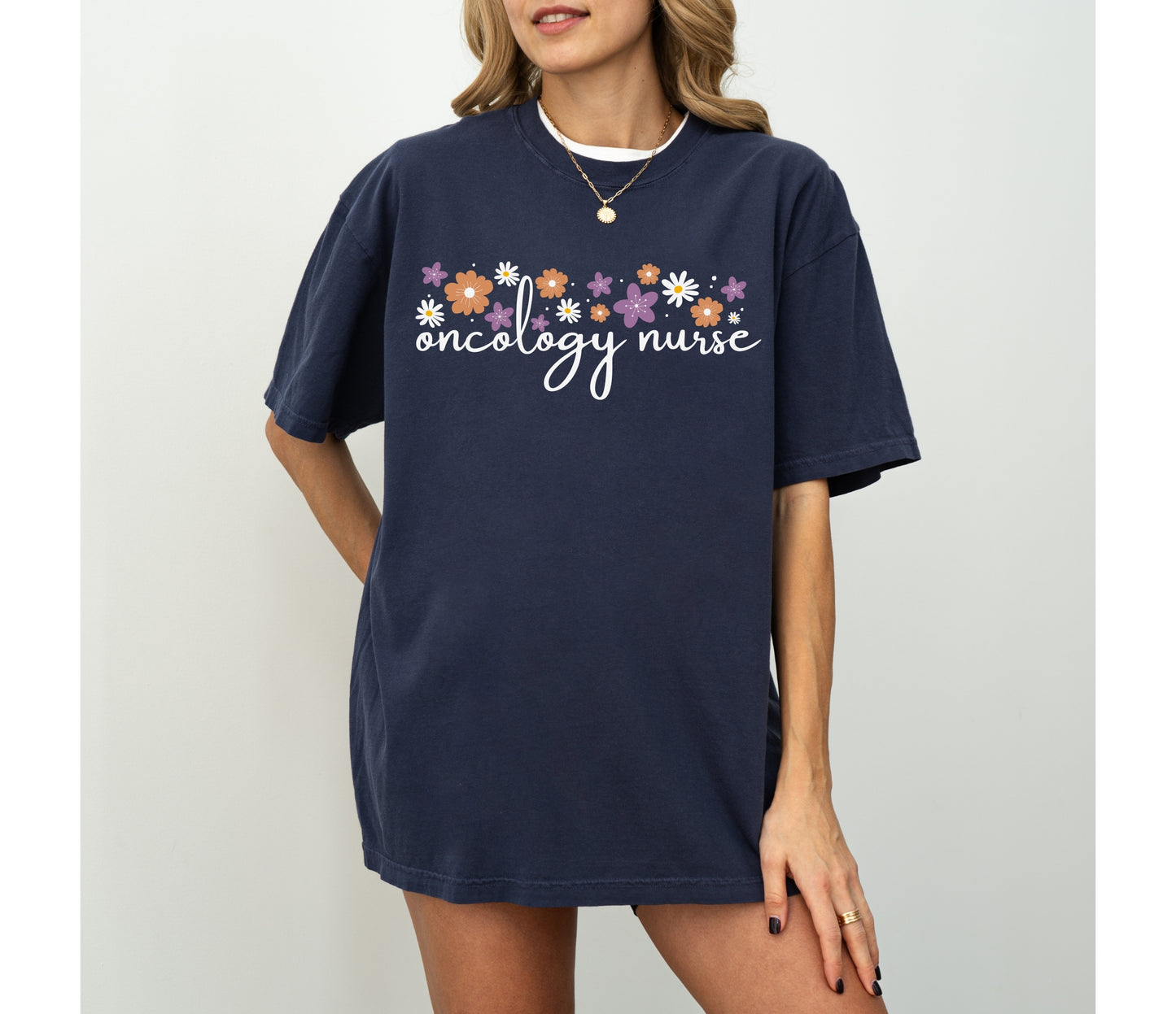 Floral Oncology Nurse Shirt