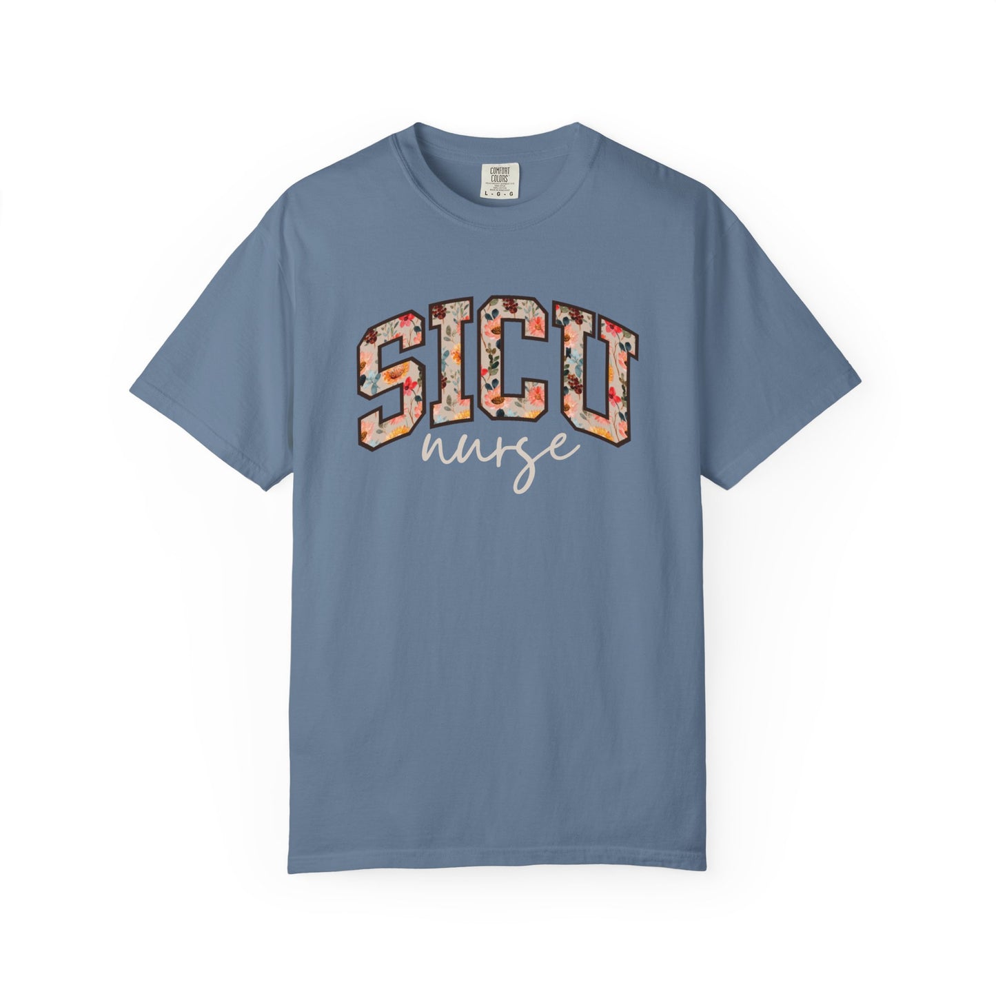 Floral SICU Nurse Shirt