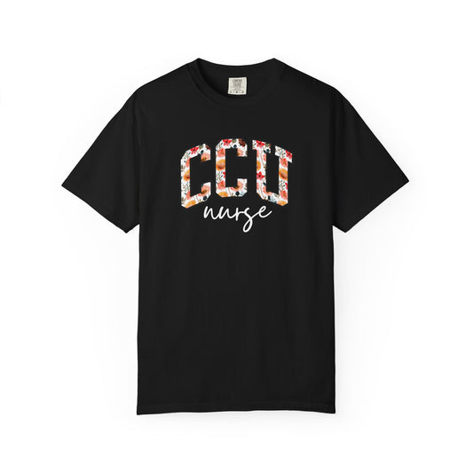 Floral CCU Nurse Shirt