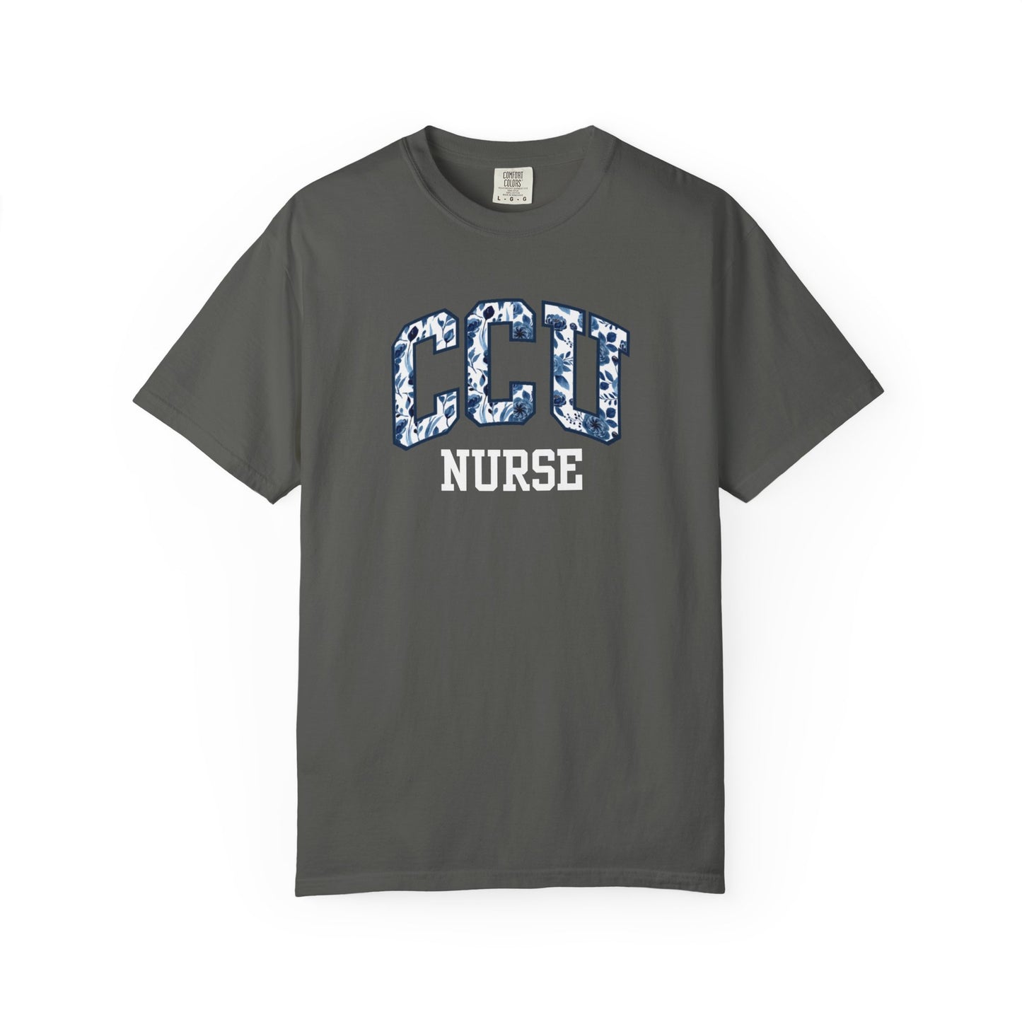 Floral CCU Nurse Shirt