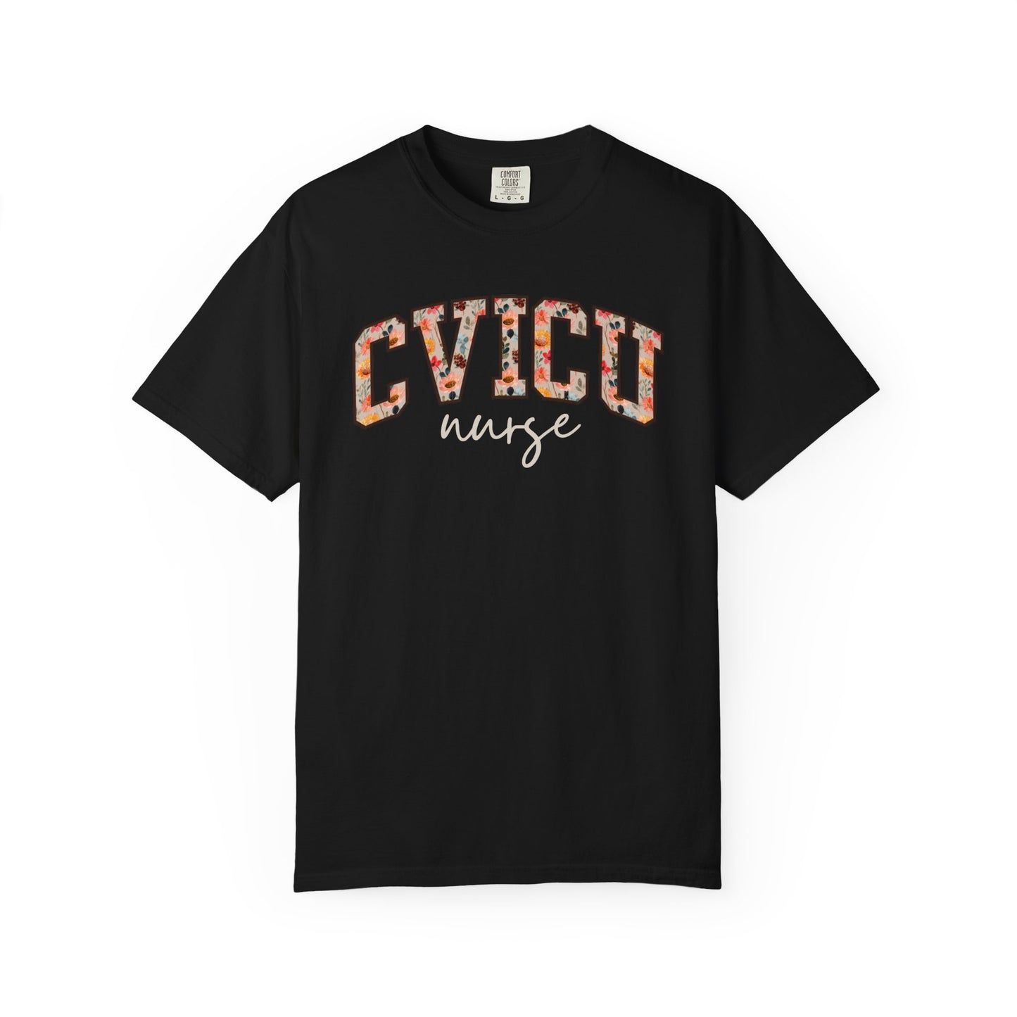 Floral CVICU Nurse Shirt