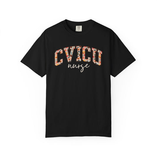 Floral CVICU Nurse Shirt