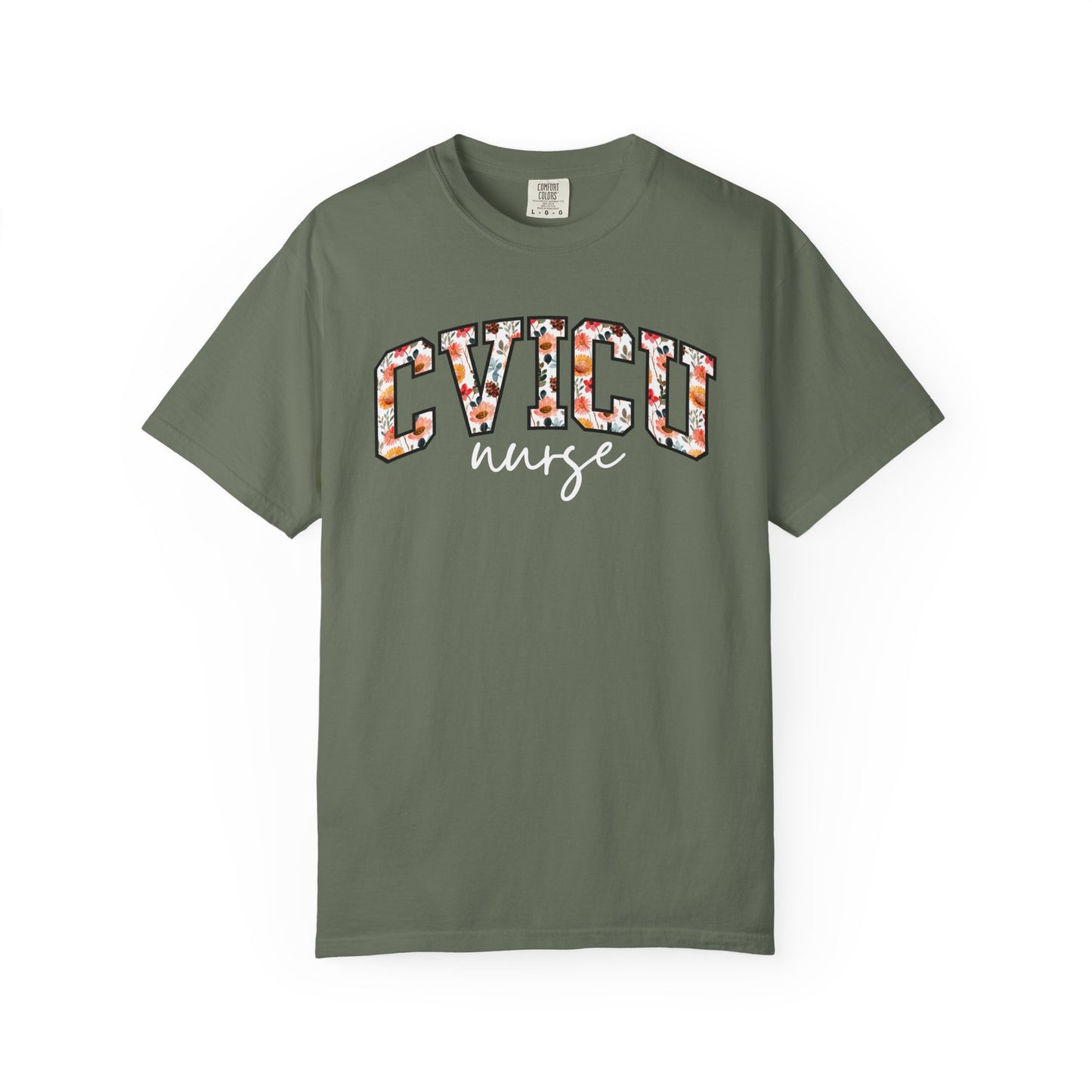 Floral CVICU Nurse Shirt