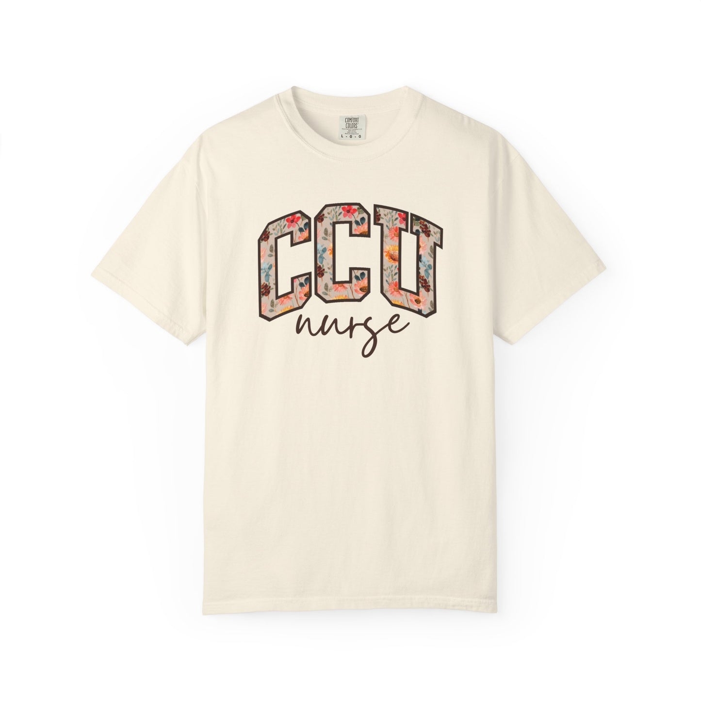 Floral CCU Nurse Shirt