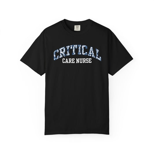 Floral Critical Care Nurse Shirt
