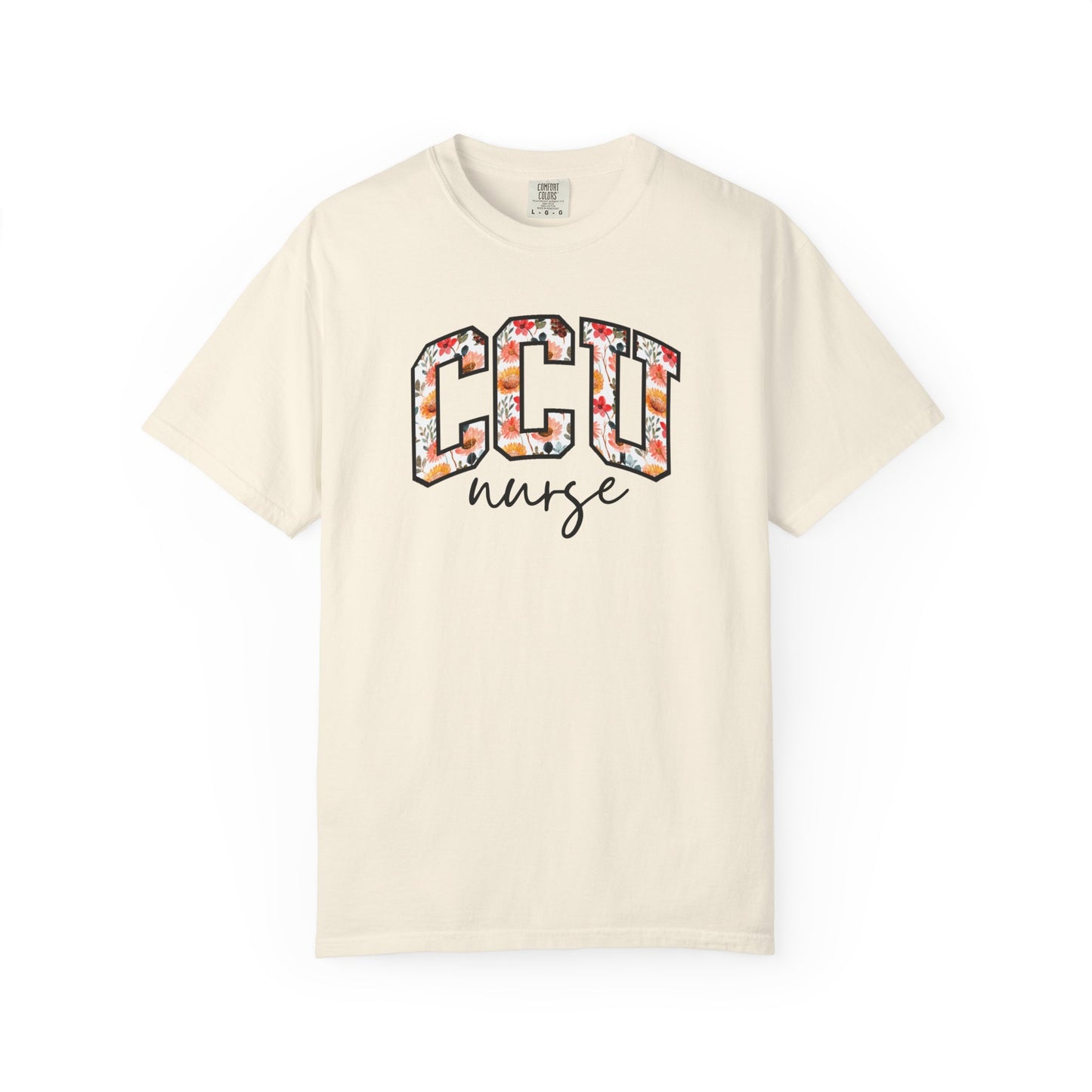 Floral CCU Nurse Shirt