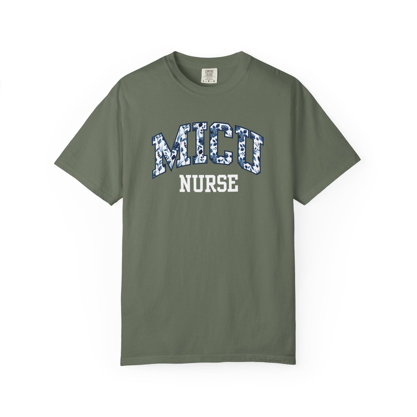 Floral MICU Nurse Shirt