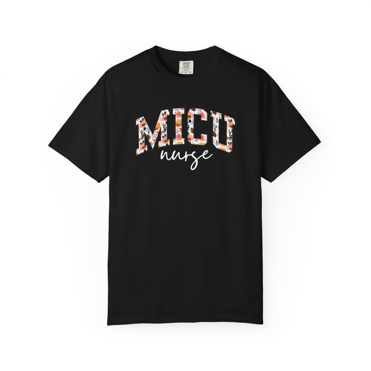 Floral MICU Nurse Shirt