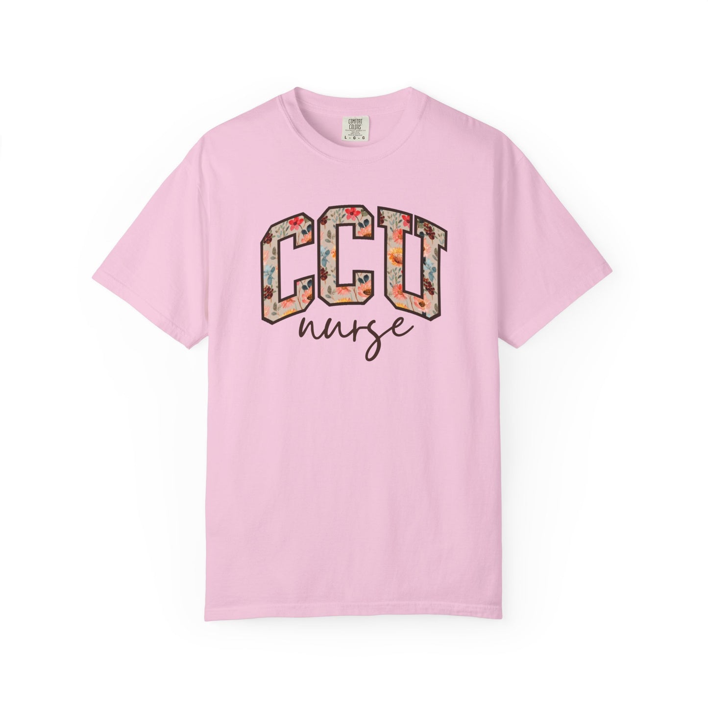 Floral CCU Nurse Shirt
