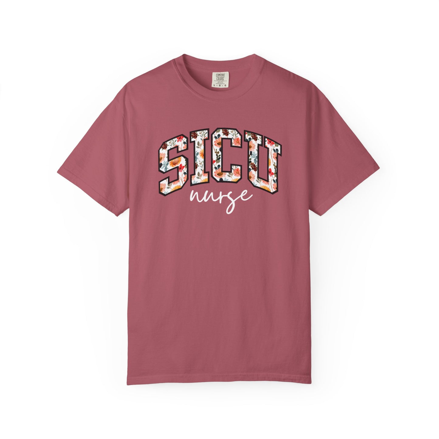 Floral SICU Nurse Shirt