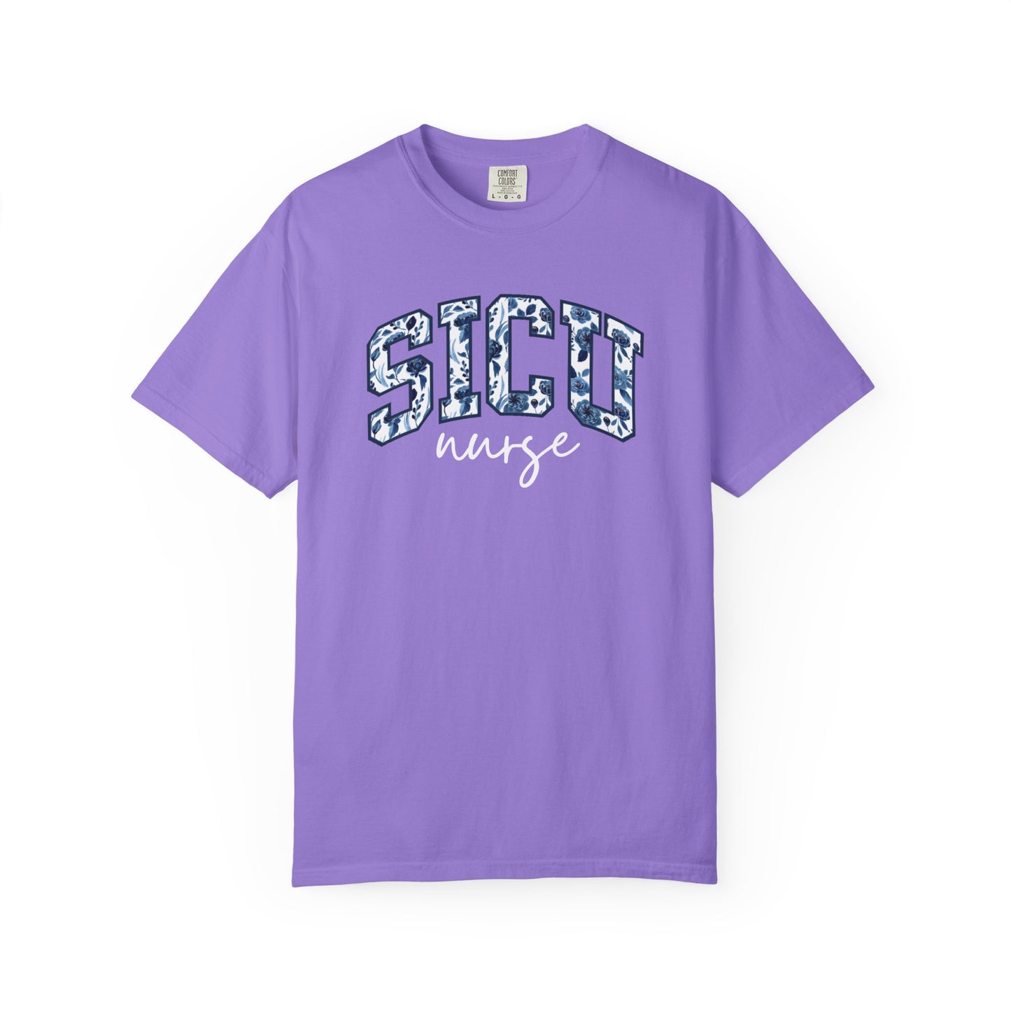 Floral SICU Nurse Shirt