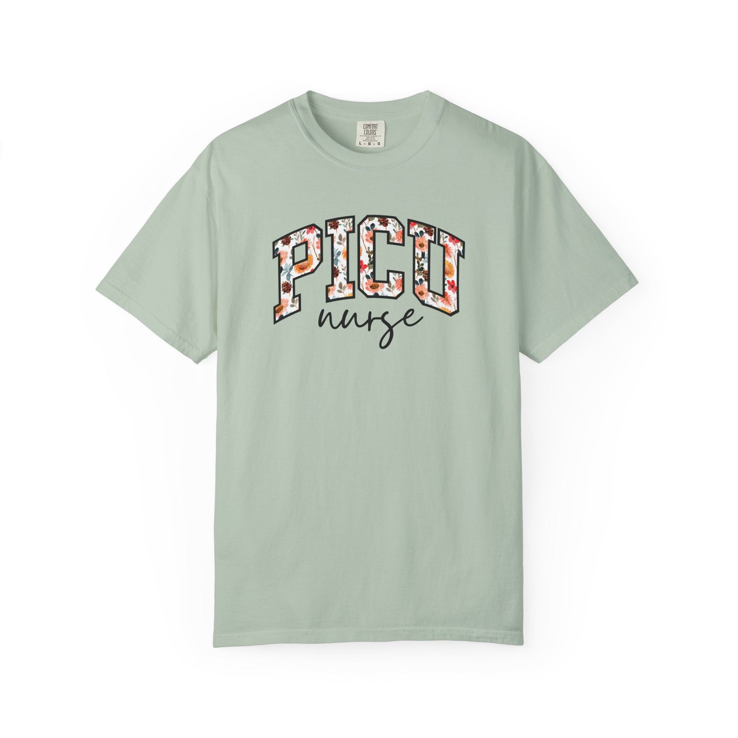 Floral PICU Nurse Shirt