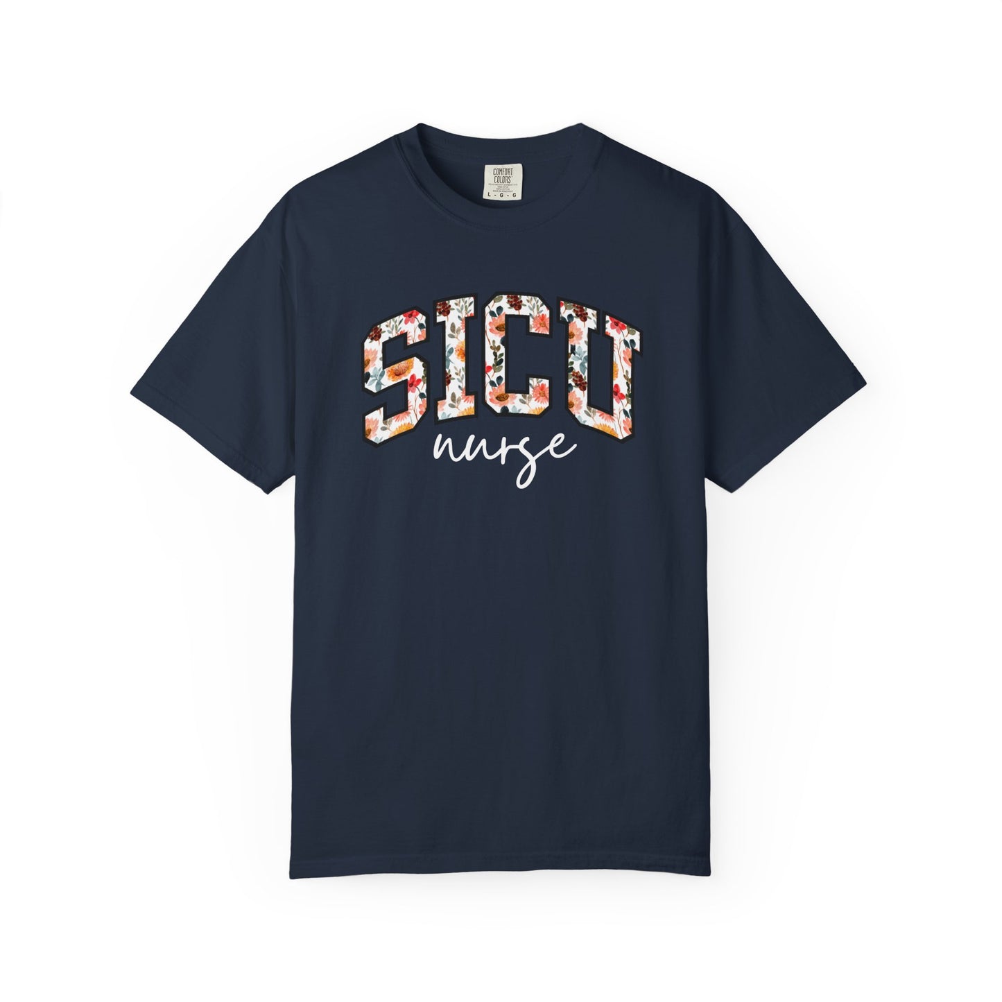 Floral SICU Nurse Shirt