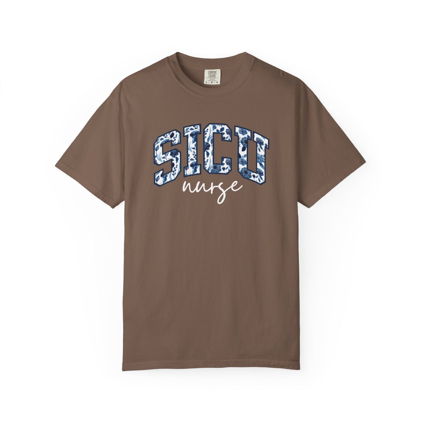 Floral SICU Nurse Shirt
