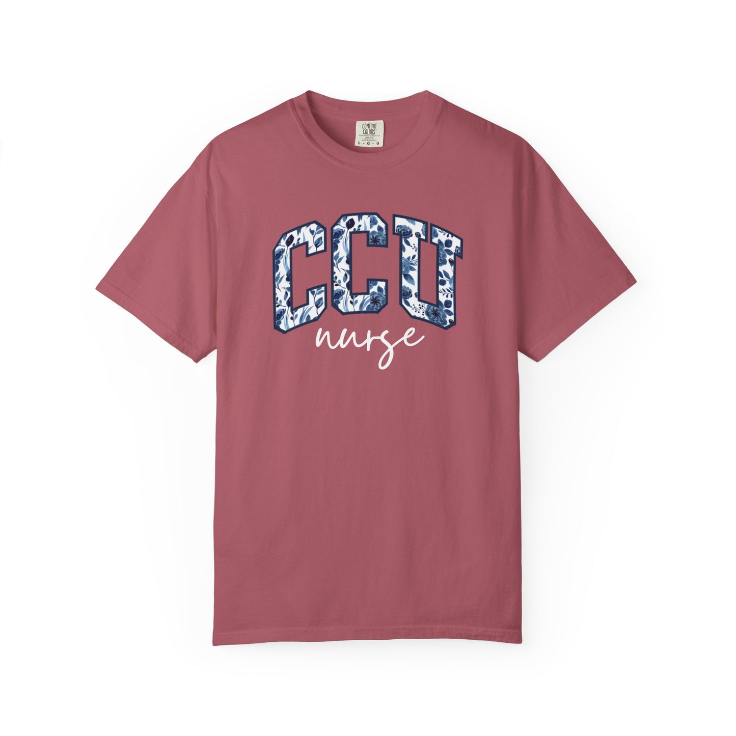 Floral CCU Nurse Shirt