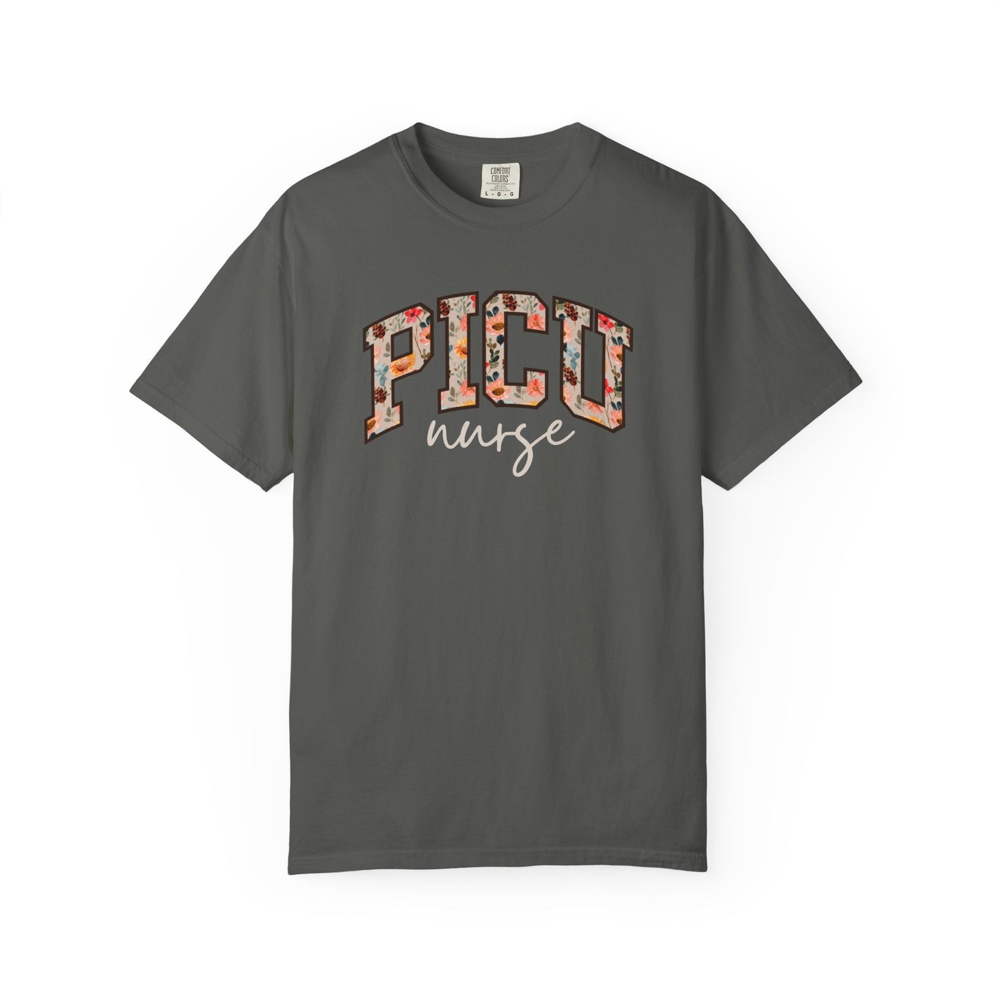 Floral PICU Nurse Shirt