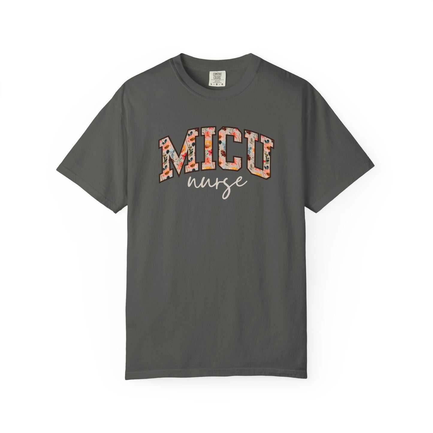 Floral MICU Nurse Shirt