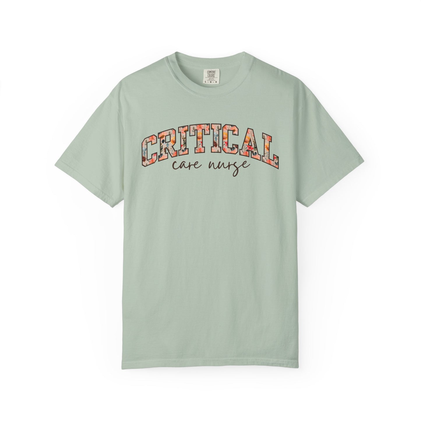 Floral Critical Care Nurse Shirt