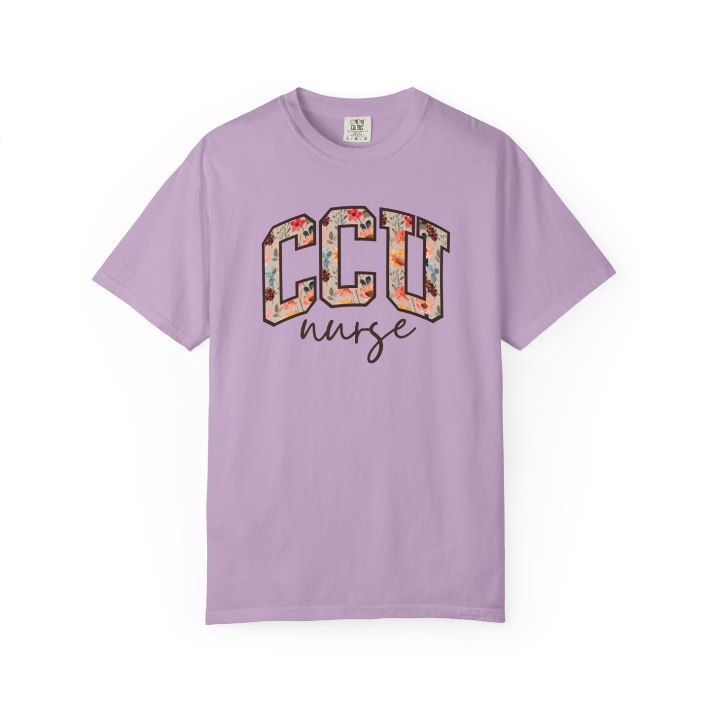 Floral CCU Nurse Shirt