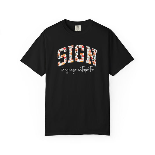 Floral Sign Language Interpreter Shirt